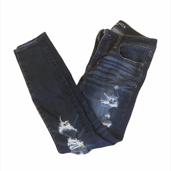 American Eagle Outfitters Denim - AEO Ripped Dark Wash Jeggings